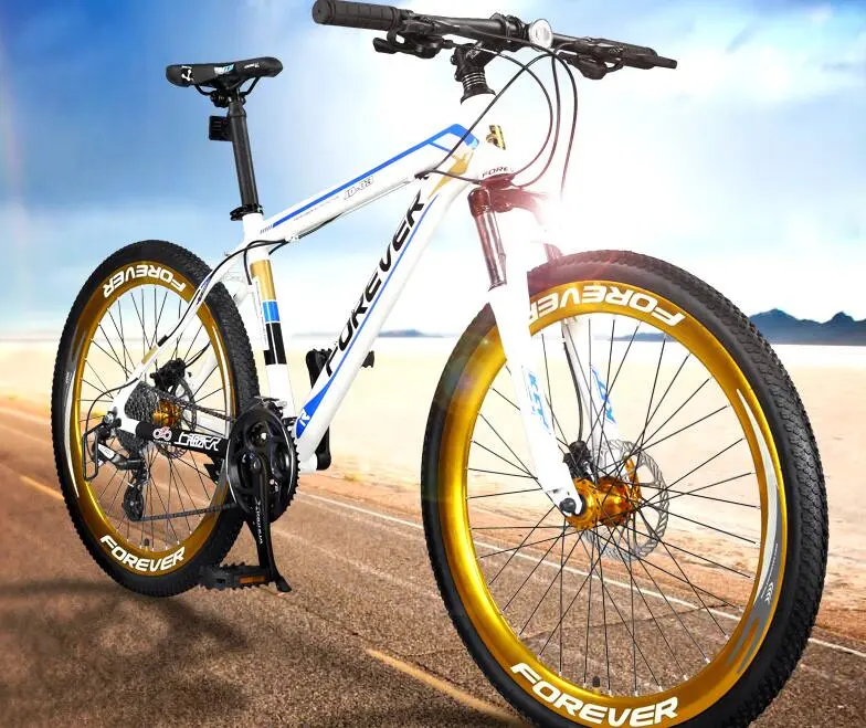 永久山地自行车24速 高碳钢可折叠双碟刹单车