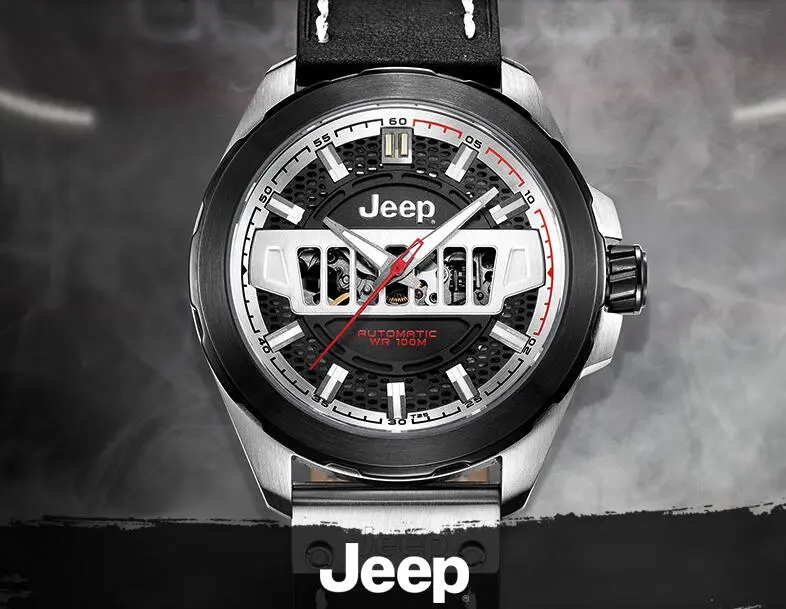 Jeep JPG908镂空男士商务全自动机械腕表