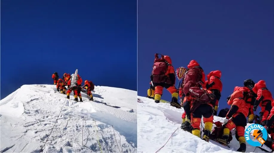 历时九小时, 中国登山队成功登顶珠穆朗玛峰将进行测量工作