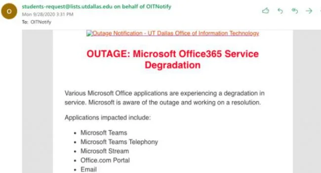 Microsoft 365在全球范围内遭受停运